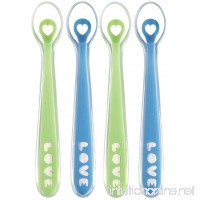 Munchkin 2 Pack Silicone Spoons (Pack of 2 - Total 4)  Green/Blue - B00TX0BO2Q